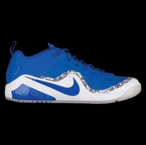 Nike Force Zoom Trout 4 Turf sz 8 Blue White 917838 144 "Duke" Baseball Trainer