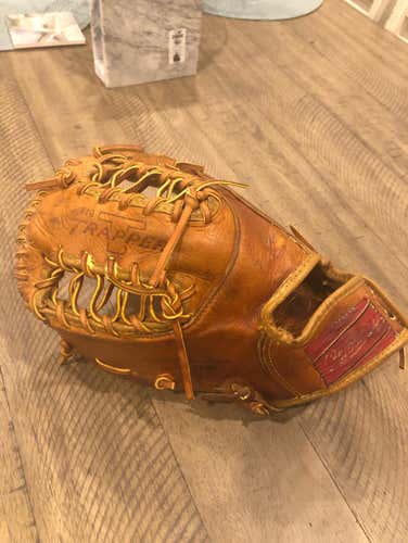 Vintage Rawlings Trapper First Base Glove- New Tan Relace