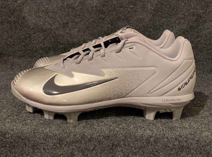 Men’s Nike Vapor Ultrafly Pro MCS  Baseball Cleat Silver Grey 852698-001  Size 11.5