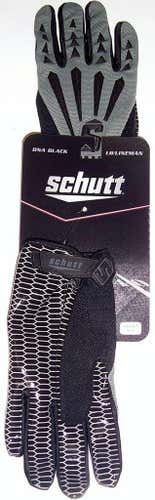 Schutt "DNA Black" LB/Lineman Football Gloves BLACK XXL