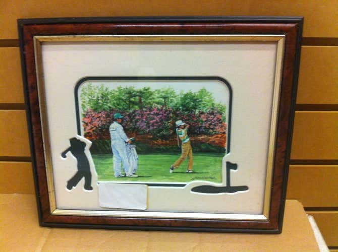 Augusta 13th Hole Golf Course Going For it Framed Golf Picture