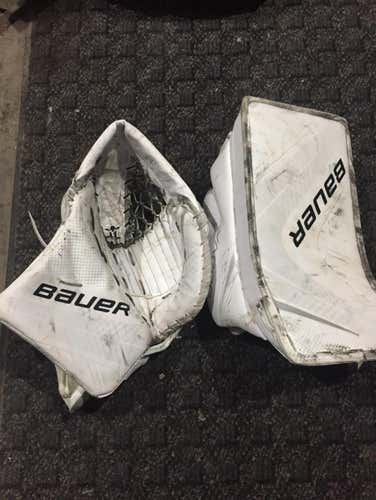 Pro stock Bauer Vapor 1X Pro Goalie Glove And Blocker