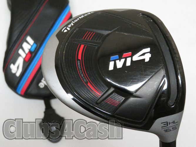 TaylorMade M4 Fairway 16.5* 3HL Fujikura ATMOS Red Regular +Cover  #34461