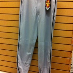 Easton Adult Pro Pants w/Piping SMALL GRAY/BLACK Piping MAKE OFFERS