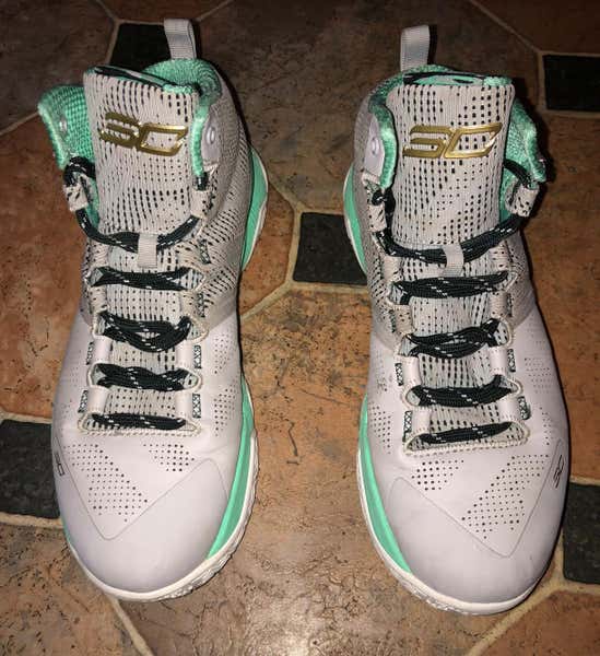 UA Curry 2 Size 7 Grey/Mint | SidelineSwap | Buy and Sell on