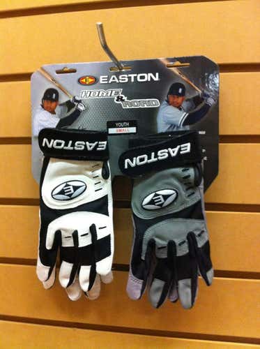 Easton Home & Road Batting Gloves Youth SM BLACK MAKE OFFERS