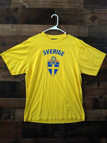 FIFA Soccer SWEDEN NATIONAL FOOTBALL Blue Yellow Team Shirt