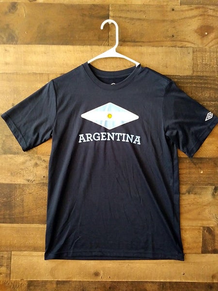 Umbro FIFA Soccer ARGENTINA NATIONAL FOOTBALL Blue Polyester Performance Team Shirt