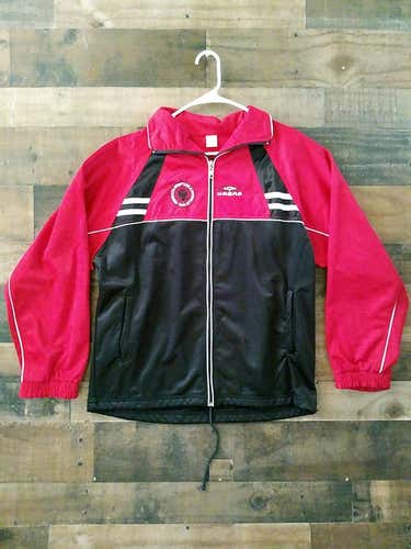 Umbro FIFA Soccer ALBANIA NATIONAL FOOTBALL Red Black Embroidered Full Zipper Heavyweight Jacket