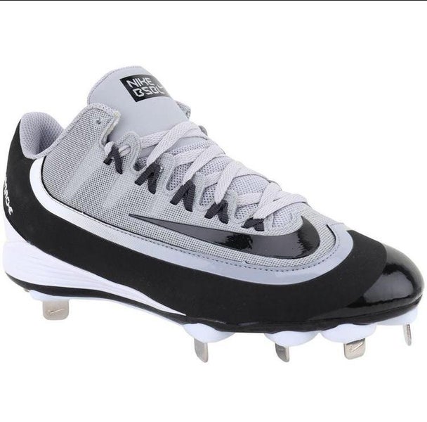 Nike Huarache 2KFilth Pro Low sz 11.5 Metal 807126 001 Baseball Cleats Grey Black