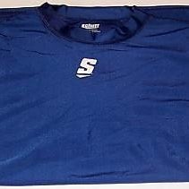 Schutt Microfiber Short-Sleeve Youth LARGE NAVY