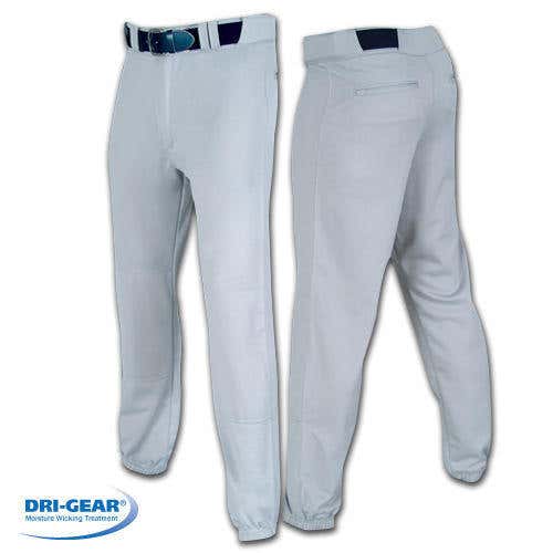Champro BP6Y Baseball Pants White w/Navy Pin MEDIUM