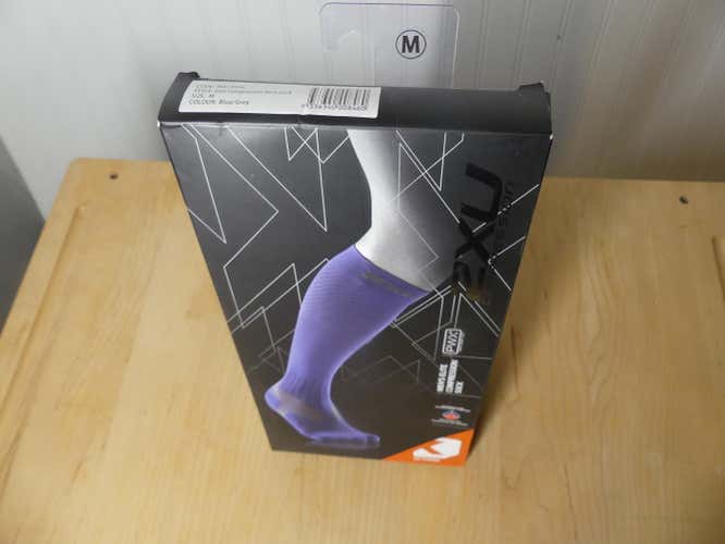 New 2XU Elite Compression Socks (Purple/Grey) Medium