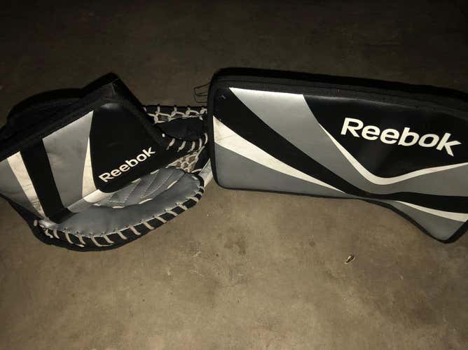 reebok goalie blocker and glove