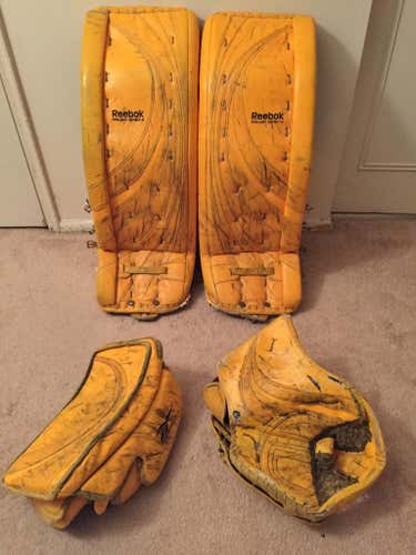 Reebok Premier 3 Full Set 33+1 Pads, Glove, & Blocker Sport Gold