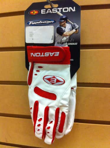 Easton Typhoon Batting Gloves Youth Large Red/White MAKE OFFERS