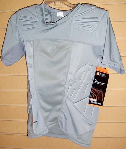 Shock Doctor Shockskin 5-Pad Short Sleeve Impact Shirt Mens XXL GREY