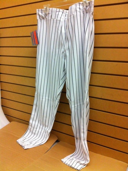 Champro BP6 ProPlus Adult White Baseball Pants w/Black Pinstripes MD 2 PAIR PACK