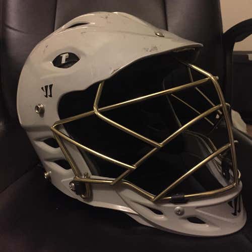 Gray Warrior TII Helmet With Gold FaceMask