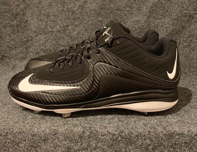 Nike Men’s Air MVP Pro Metal 2 Baseball Shoes Cleats Black White 684685 010  Size 12.5