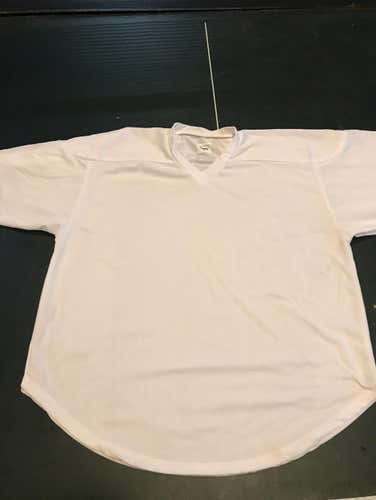 White Hockey Practice Jersey