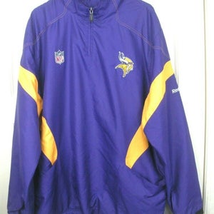 Minnesota Vikings Reebok On-Field 1/4 Zip Pullover Jacket Windbreaker Size: 2XL