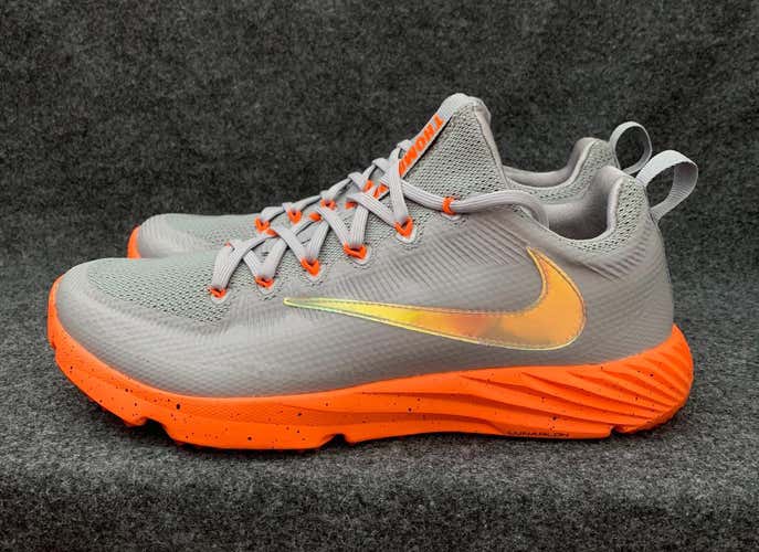 Nike Vapor Speed Turf Lacrosse Football Shoes Grey Orange 856542-080    Size 10.5