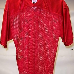 ChamproFJ9 Yth Nylon Dazzle-Porthole FB Jersey LG/RED