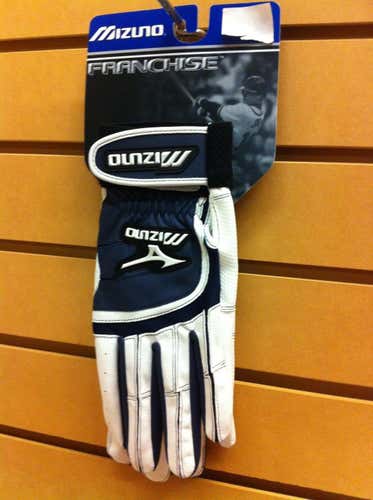 Mizuno Franchise Batting Gloves Adult Medium Navy