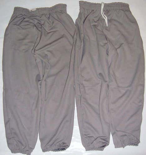 Dalco Youth Pull Up Baseball Pants GREY LG 2 Pairs Pack MAKE OFFERS