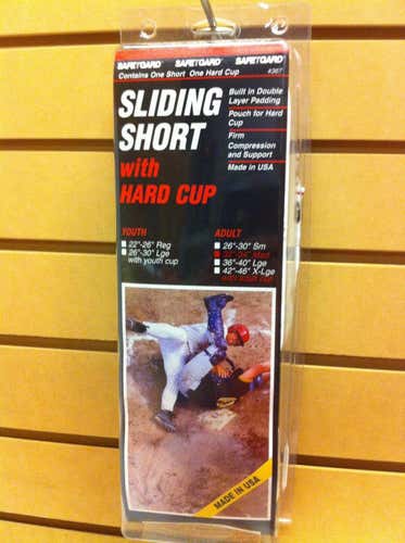 Safe T Gard Sliding Shorts With Cup Adult Small White 2 Pair Special Package and easton