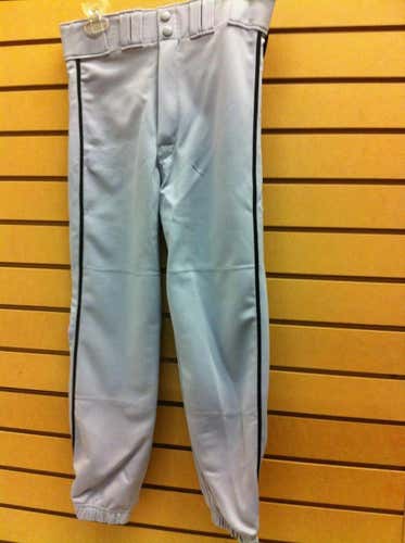 Easton Baseball Pants Pro Pipepant Grey/Black Piping YOUTH Large MAKE OFFERS