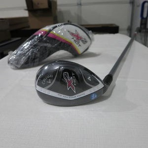 Callaway X2 Hot 4 Hybrid Rescue Iron - 22* - Ladies Flex Graphite - NEW - LH