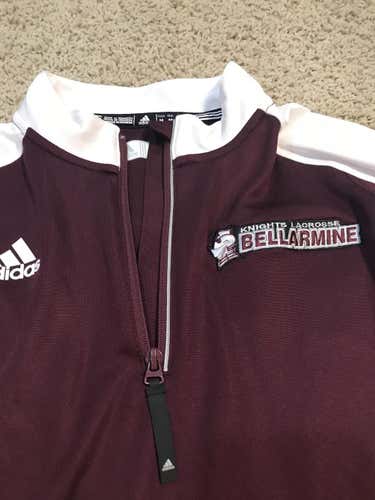 New Men's Adidas Bellarmine Lacrosse Quarter Zip Jacket