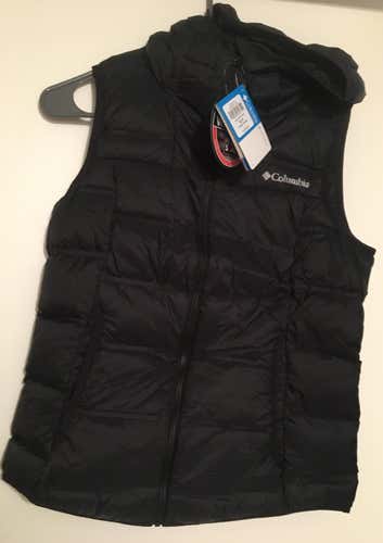 Columbia Black Insulated Vest With Hood
