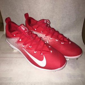 Nike Lunar Vapor Ultrafly Elite sz 12 White Red 852686 611 Metal Hybrid Baseball