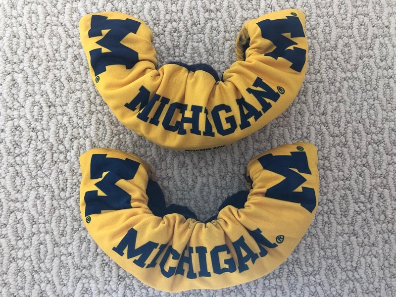 Pro Stock Team Issued Michigan Hockey Skate Guards Rare Adult