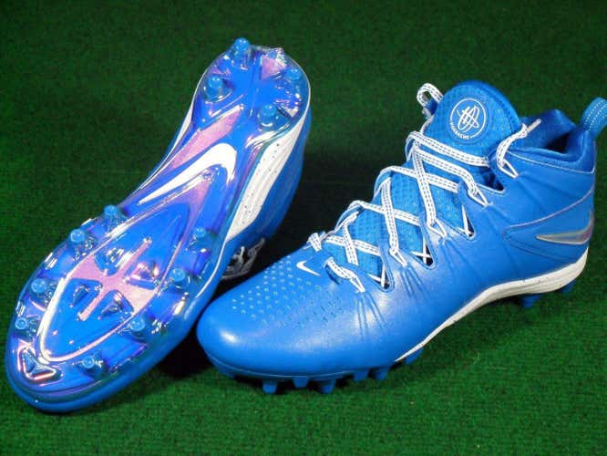 New Nike Huarache 4 LX Lacrosse Cleats Blue Size 11