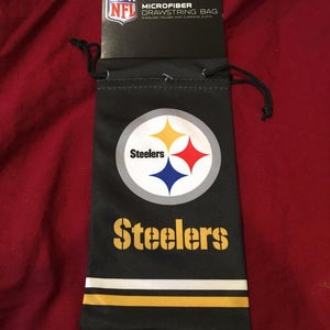 Pittsburgh Steelers NFL MicroFiber Drawstring Bag Eyeglass Cleaning Cloth - NEW