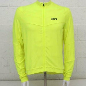 LG Louis Garneau Lemmon Long Sleeve High-Visibility Yellow Bike Jersey XXL $65