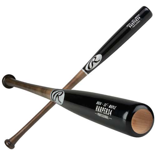 New Rawlings Pro Label Bryce Harper BH34 Maple Wood Baseball Bat Harper34 33"