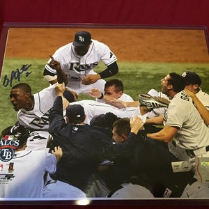 B.J. Upton 2008 ALCS Tampa Bay Rays Signed Autographed 8x10 Photo MLB Authenticated