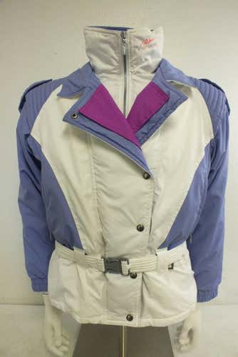 Vintage Prima FuturSki Insulated Purple & White Paneled Jacket Women's Medium