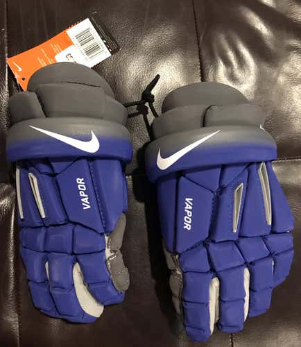 Nike Vapor 12” Gloves New Lacrosse Lax Nwt Blue