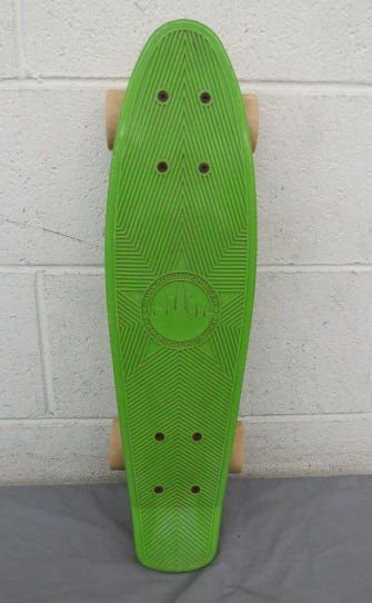 Yocaher Punked City Cruiser New York Skateboard Molded Green Plastic Skateboard