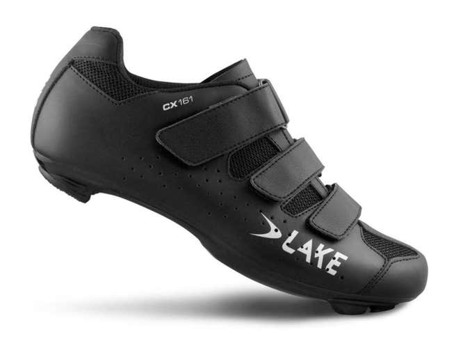 Lake CX 161 Black Leather Road Bike Cycling Shoes US Men's 5 EU 39 NEW $120