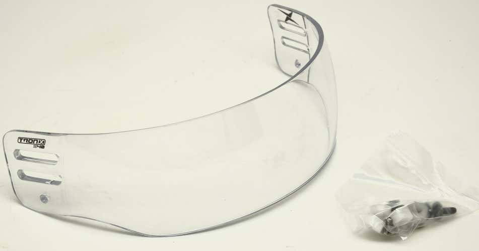 New TronX S40 Hockey Helmet Visor (Clear) 2.75" tall at middle