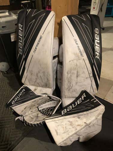 Bauer S190 Full Set Pads Glove Blocker Senior Small 33 +1