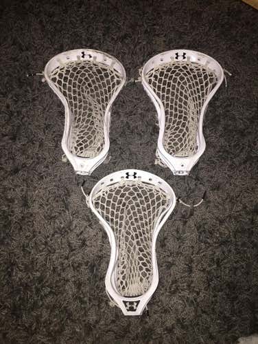 Lot of 3 broken Under Armour Command X lacrosse heads