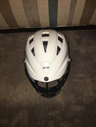 All White Cascade CS Lacrosse Helmet